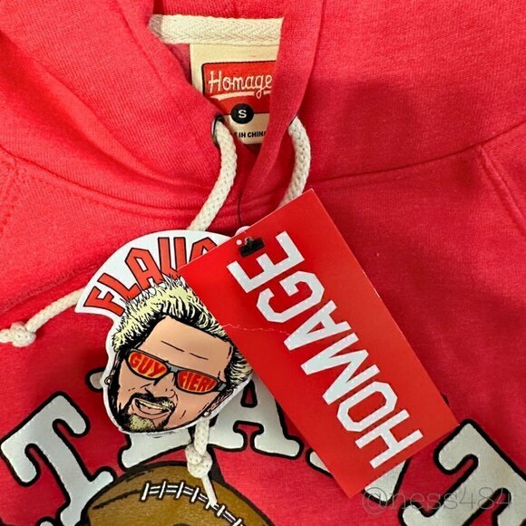 Unisex Homage Red ATL Falcons NFL/Guy Fieri's Flavortown Tri-Blen Pullover Small - Picture 3 of 4